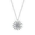 925 Sterling Silver Firework Lucky Sunflower Necklace-0-4