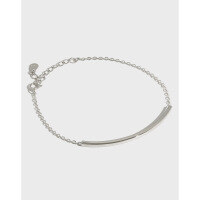 wholesale S925 Sterling Silver Simple Minimalist Bracelet for Women-ST005 Cross Chain 925 Silver