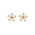 wholesale S925 Sterling Silver Forest-inspired Sweet Small Flower Stud Earrings, Summer Short Style Fresh and Simple Floral Earrings for Women G8901-0-4