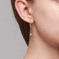 wholesale S925 sterling silver gold-plated round zircon new minimalist high-end niche earrings for women-0-3