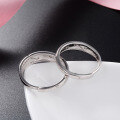 wholesale S925 Silver Fashionable and Unique Ring Korean Dongdaemun Zircon Jewelry Creative and Minimalist Unisex Couple Matching Bands-0-0