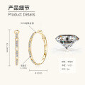 Sterling Silver Exaggerated European Cross-border Earrings with Moissanite Stars [Clearance Free Shipping]-0-24