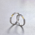 wholesale S925 Sterling Silver Light Luxury Niche Couple Moebius Ring Set, Adjustable Open Ring for Valentine's Day-0-3