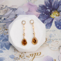 wholesale S925 silver plated with 14K gold, Dunli jewelry manufacturer wholesale of unique vintage-style luxury asymmetrical ear climbers-Irregular ear hooks (one pair)  925 silver