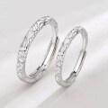 Sterling Silver Candy Paper Couple Rings, Fashionable Fine Stacking Bands, Direct Factory Supply-0-0