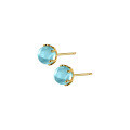 wholesale S925 Sterling Silver Small Blue Beaded Sphere Ear Studs Sweet and Elegant Lady-like Earrings M01365-0-4