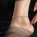 wholesale S925 Silver Fresh Sweet Ins Style Niche Design Exquisite Minimalist Double-Layer Beaded Ankle Chain S7890-0-0