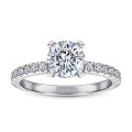 wholesale S925 Sterling Silver 12ct Zircon Women's RingRing-0-5