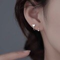 wholesale 925 Sterling Silver Korean-style Trendy Versatile High-end Spiral Beaded Star Stud Earrings-0-6