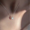 wholesale S925 Sterling Silver Maker's Heart Pendant Necklace for Women, Summer Minimalist Design, Ins Niche Collarbone Chain for Qixi Festival-0-2