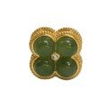 wholesale S925 silver and antique gold hollow inlaid jade oval marquise series versatile DIY fittings with spacer beads-0-4