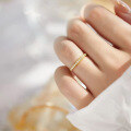 wholesale 14k Gold Plated 925 Sterling Silver Ring Women's NewIns Style Fashion Versatile-0-3