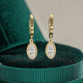 Sterling Silver Marquise Moissanite Earrings for Women Wedding-0-0
