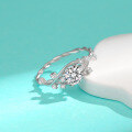 wholesale S925 Sterling Silver Moissanite Ring Fashion Versatile Vine Diamond Ring Cross-Border Hot Seller Niche Design High-End Band-0-2
