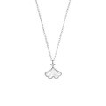 wholesale S925 Sterling Silver Maker's Three Lives Lucky Mother-of-Pearl Ginkgo Leaf Necklace for Women, High-End Design, Niche Collarbone Jewelry-0-4
