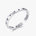 wholesale S925 Sterling Silver Hollow Star Open Ring for Women, Small Batch Design, Minimalist and Versatile, Cross-Border Best Seller-0-4