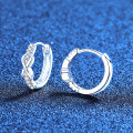 S925 Sterling Silver Moissanite Earrings, Unique Design, Endless Love, Ins Style, Versatile Luxury-0-0