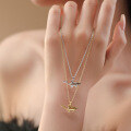 wholesale S925 Sterling Silver Distant Zen Minimalist Dolphin Necklace For Women,。-0-5
