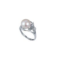 wholesale S925 Sterling Silver Ya Xi Small Design Freshwater Pearl Ring for Women, Elegant and Versatile, Luxurious High-End Feel Adjustable Ring-Natural freshwater pearl ring Adjustable opening