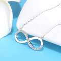 wholesale S925 Sterling Silver Infinity Symbol Zirconia Collarbone Necklace, Cross-Border Bestseller, Direct from Manufacturer-0-3