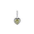 wholesale 925 Sterling Silver Women's Zodiac Birthstone Heart Necklace, Ins Style, Versatile Diy Pendant, Ready Stock Wholesale-0-8