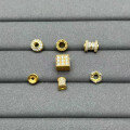 wholesale S925 silver gold-plated micro-inlaid zirconium barrel beads multi-layer Lu Lu Tong spacer beads DIY handmade jewelry accessories-0-3