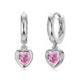 wholesale S925 Sterling Silver Women's Earrings with Advanced Sense Peach Heart Pendant Design, Small and Luxurious Ins Style Exquisite Ear Accessories-0-5