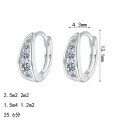 S925 Sterling Silver Full Moissanite Stud Earrings-0-3