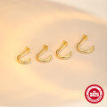 wholesale S925 Silver Micro-set Zircon Flat Spiral Cartilage Earring, Minimalist-0-3