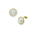 wholesale S925 Silver Retro Elegant Christmas Earrings, Versatile Enamel Pearl Socialite Stud Ear Accessories Wholesale-0-1