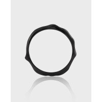 wholesale S925 Sterling Silver Minimalist Small Niche Ins Stackable Thin Ring for Women-Black [US Size 7]