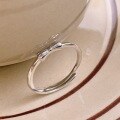 wholesale S925 Sterling Silver Minimalist Bow Simple Ring for Women, Minimalist Design High-End Sense Fresh Wholesale-0-0