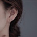 wholesale 925 Sterling Silver Korean-style Trendy Versatile High-end Spiral Beaded Star Stud Earrings-0-5