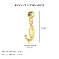 wholesale S925 Sterling Silver Minimalist Versatile Vacation Style Zircon Necklace For Women, Unique High-end Diy Jewelry Pendant-Fish-A4249_18K Yellow Gold Plated_Single Pendant 925 Silver