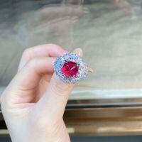 wholesale 925 Sterling Silver Ruby Sugar Loaf Ring Women's Pigeon Blood Red Full Diamond 10X10 Colored Gemstone High Carbon Diamond Fluorescent Pass Pen Ring-Emerald-CBJZ427 8