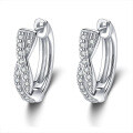 925 Sterling Silver Women's New Earrings with Moissanite, Retro。-0-3