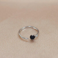 wholesale S925 Sterling Silver Red Elk All-Over Body Ring,-BZ0388-White Gold Adjustable opening