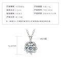 S925 Silver D Color Moissanite 1ct Rosebud Pendant Necklace-0-6