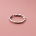wholesale S925 Sterling Silver Mobius Twist Couple Ring Ins Style Minimalist English Letter Matching Ring J9865-0-4