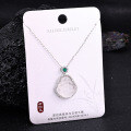 S925 Sterling Silver High-Ice White Chalcedony Maitreya Buddha Pendant Necklace-0-6