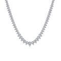 wholesale 18k Gold Plated S925 Silver Full Moissanite Overlap Versatile Chain Women's Necklace for Cross-Border New Banquet Party-0-0