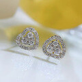 wholesale S925 silver new trendy European and American stylish heart-shaped earrings, cross-border bestseller-0-1