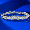 wholesale S925 silver plated white gold XO pave diamond bracelet,-0-0