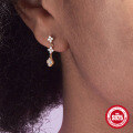 wholesale S925 Sterling Silver Colorful Diamond Flower Stud Earrings for Women,Ins。-0-2