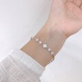 wholesale S925 Sterling Silver White Shell Clover Bracelet for Women, Small Niche Design, Exquisite and Versatile Wrist Accessory, Light Luxury Jewelry Wholesale-0-3