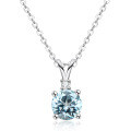 S925 Sterling Silver Zircon Necklace, Minimalist and Luxurious Pendant-0-10