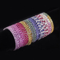 wholesale S925 sterling silver rainbow-colored mixed gemstone tennis bracelet with lab-grown rubies, available in 3/4/5mm-3MM cultured ruby bracelet >6.5 inches (approximately 16.5cm)