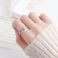 wholesale S925 sterling silver hollow-out square spliced ring Dongdaemun ins trend fashion personality high-end sense-0-3