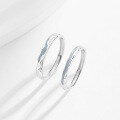 wholesale S925 Sterling Silver Galaxy Lightyear Couple Rings, Men and Women's Pair, Luxury Advanced Sense Blue Night Light Openable Matching Bands-0-5
