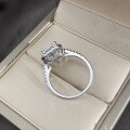 wholesale 925 Sterling Silver Shipei Jewelry Small Square Sugar 8*10 High Carbon Diamond Women's Ring 4ct Luxurious Group Setting Ring Drop Shipping-0-3